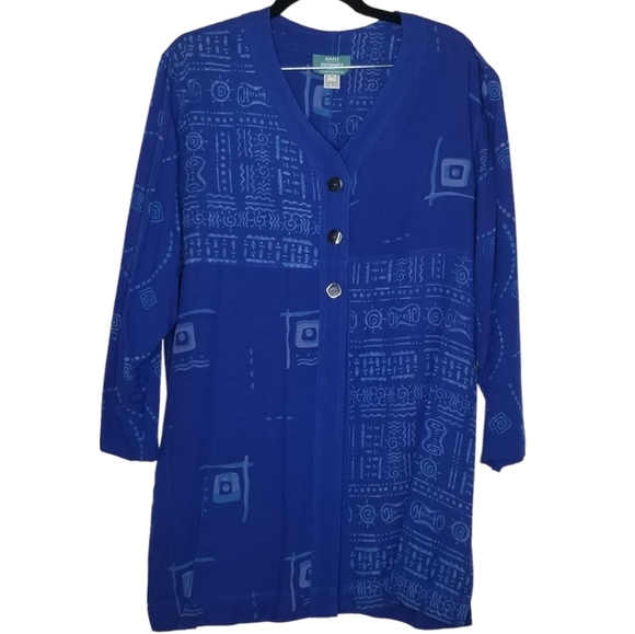 Vintage 3Pc Set Lightweight Cardigan Top Pants Women's Size Med Simply Southwest - Picture 2 of 12